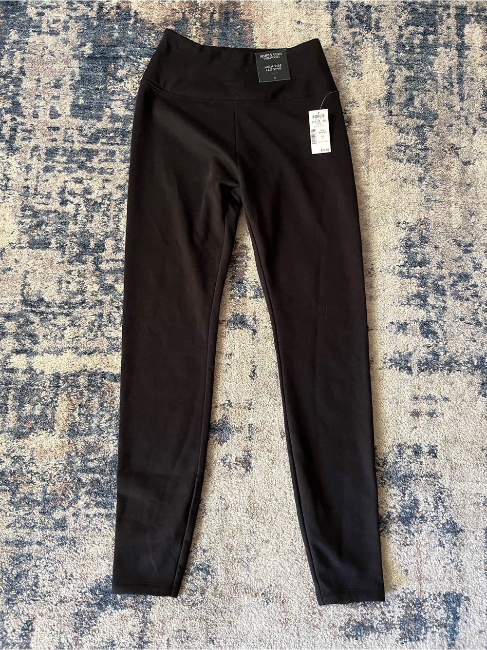 Simply Vera Vera Wang Black High-Waist Leggings